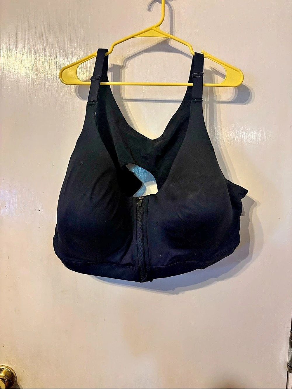 RPLK PowerSoft Black Zip Front Bra 48D NWT